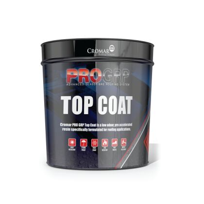 Image for Cromar GRP Pro 25 Topcoat 10kg Dark Grey Fire Retardant