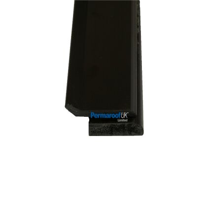 Image for EPDM Trim Gutter 2.5m 2 Part (Black)