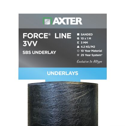 Image for Axter Force Line 3VV Roofing Felt Underlay (10m x 1m)
