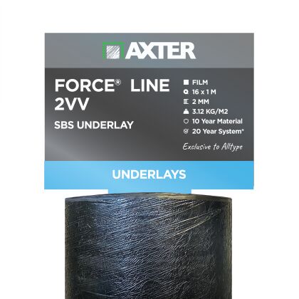 Image for Axter Force Line 2VV Roofing Felt Unerlay (16m x 1m)